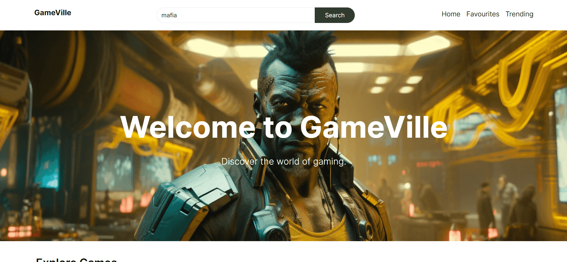 Game discover website